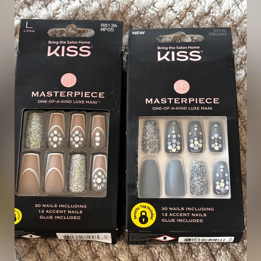 NWT Kiss MasterPiece Luxe Mani Nail Bundle of 2